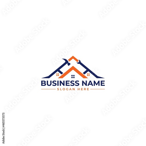 home repair roofing remodeling handyman home décor logo design