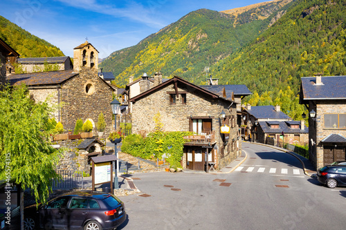 View of the streets of the historic town of Llorts, Ordino, Andorra - 3