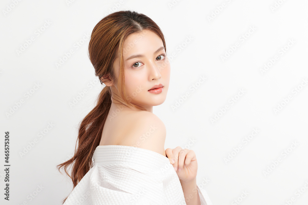 Beautiful young asian woman with clean fresh skin on white background, Face care, Facial treatment, Cosmetology, beauty and spa, Asian women portrait. Beautiful young asian woman with clean fresh skin on white background, Face care, Facial treatment, Cosmetology, beauty and spa, Asian women portrait.