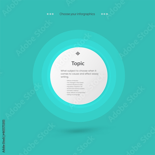 Infographic Process with circle chart in white pannels on Light blue Background and template of Infographic with three opions or steps for presentation objects design.eps
