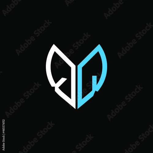 QQ letter logo creative design. QQ unique design
