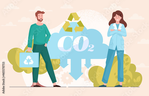 Carbon dioxide emissions concept