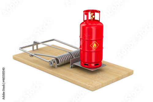 mousetrap and gas cylinder ...