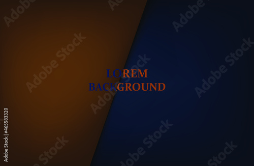 abstract blue and gold background. separation of two colors. vector illustration