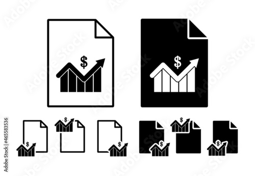 Statistics, arrow, dollar, up vector icon in file set illustration for ui and ux, website or mobile application