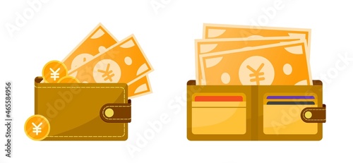 Wallet with Japanese Yen Money