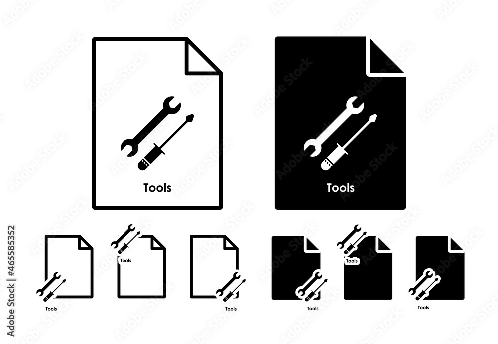 Wrench, screwdriver vector icon in file set illustration for ui and ux, website or mobile application Wrench, screwdriver vector icon in file set illustration for ui and ux, website or mobile application