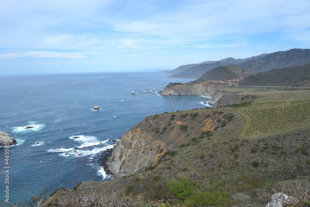 Scenic Views of the Pacific Ocean from the Pacific Coast Highway, California Scenic Views of the Pacific Ocean from the Pacific Coast Highway, California