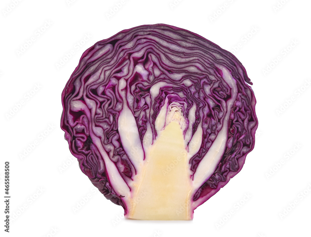Fototapeta premium Half of red cabbage isolated on white background