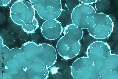 design cute light blue big amount of bio unicellulars digital drawn background or texture illustration