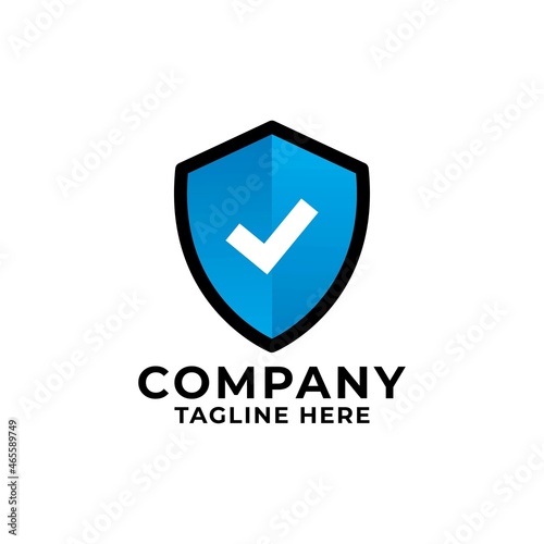 Technology protection shield sman logo icon vector template.