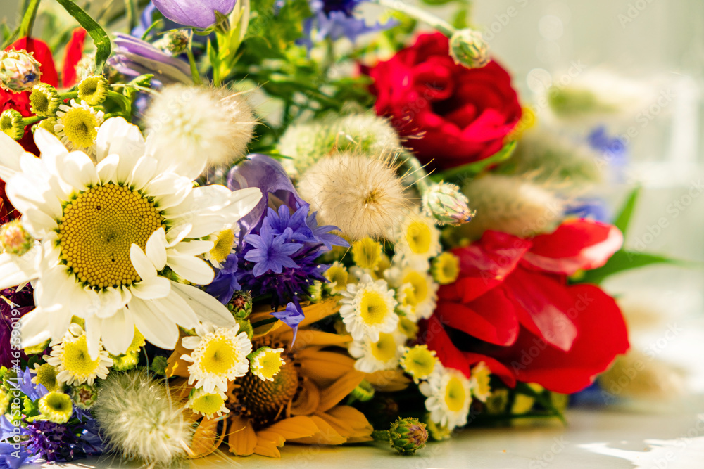 summer bouquet on the white summer bouquet on the white