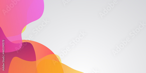 orange abstract geometric background with liquid organic shapes. Abstract colorful orange curve background