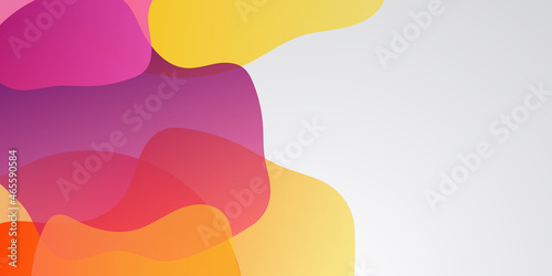 orange abstract geometric background with liquid organic shapes. Abstract colorful orange curve background