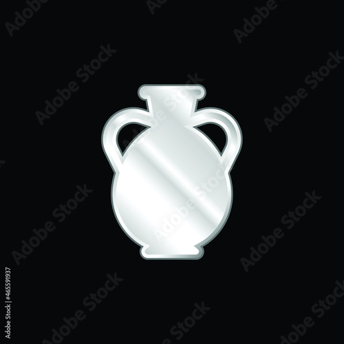 Amphora silver plated metallic icon