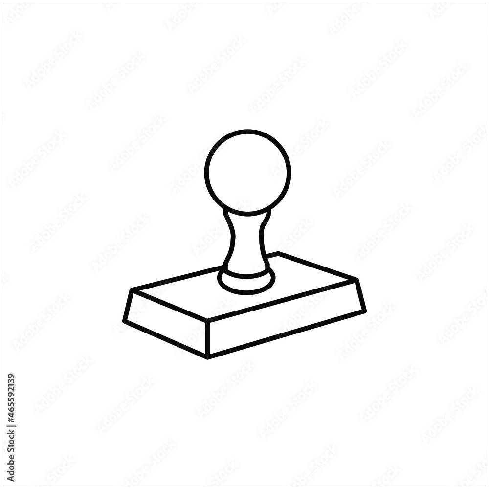 Stamp icon vector illustration, pictogram isolated on white background Stamp icon vector illustration, pictogram isolated on white background