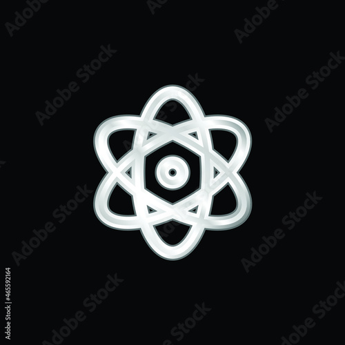 Atomic Energy silver plated metallic icon