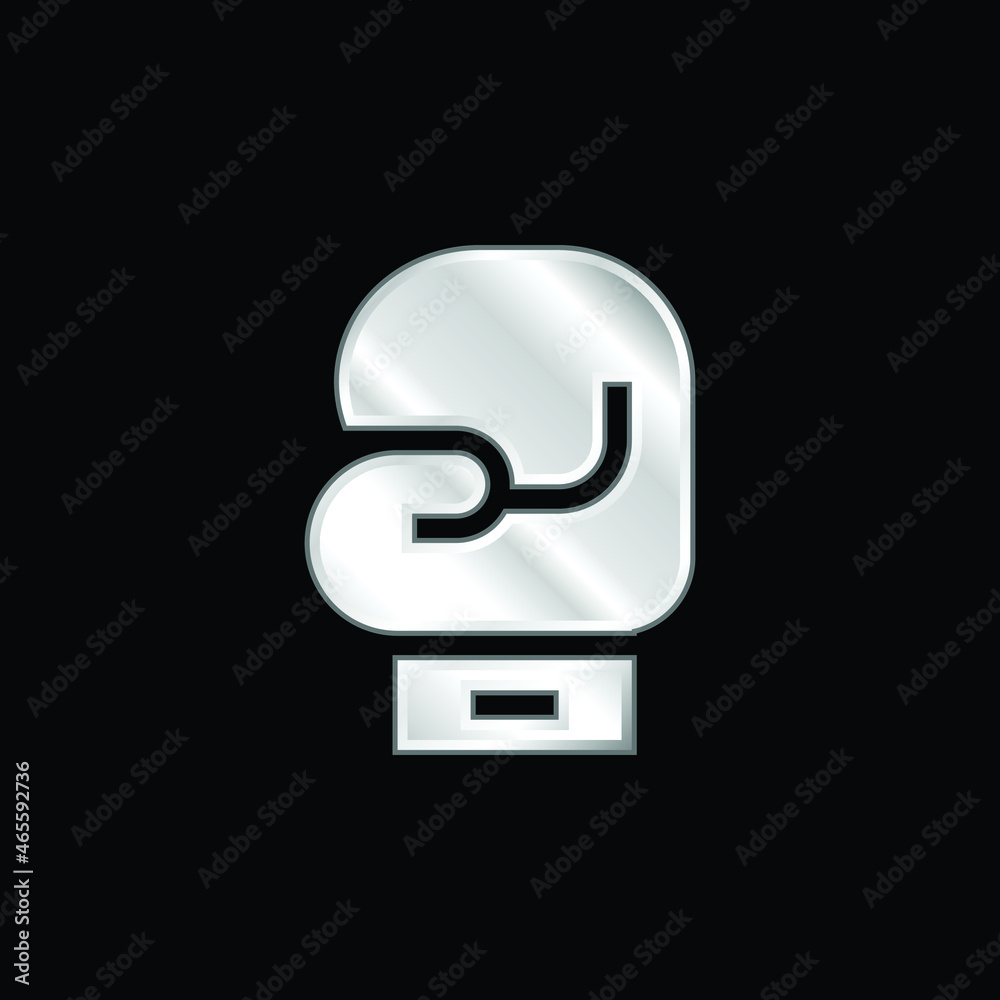Boxing Gloves silver plated metallic icon Boxing Gloves silver plated metallic icon
