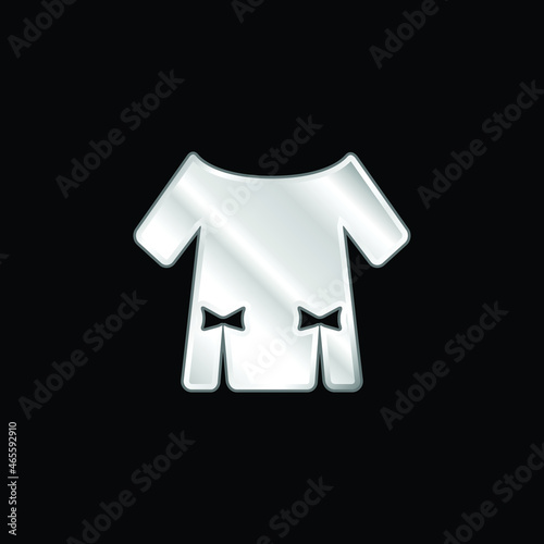 Blouse With Two Ribbons silver plated metallic icon
