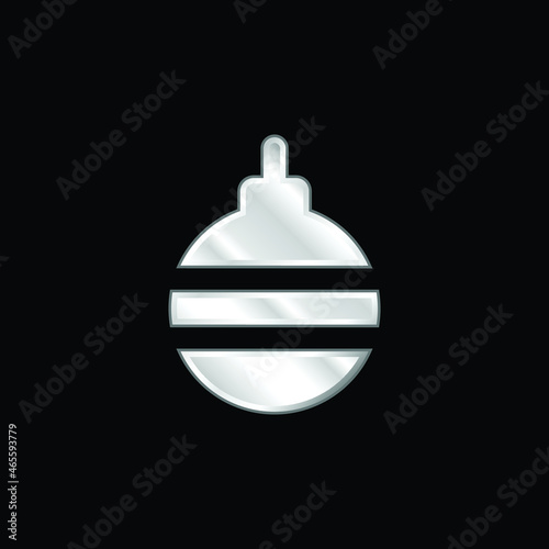 Bauble silver plated metallic icon