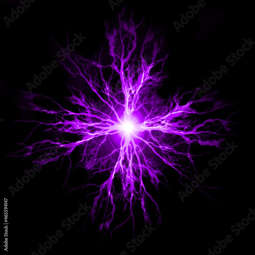 Pure Power and Electricity Purple Plasma Electrical Engergy