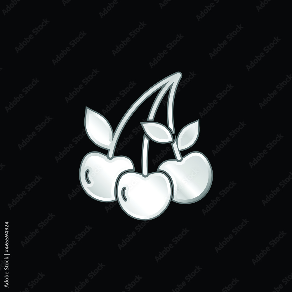Obraz premium Berry silver plated metallic icon