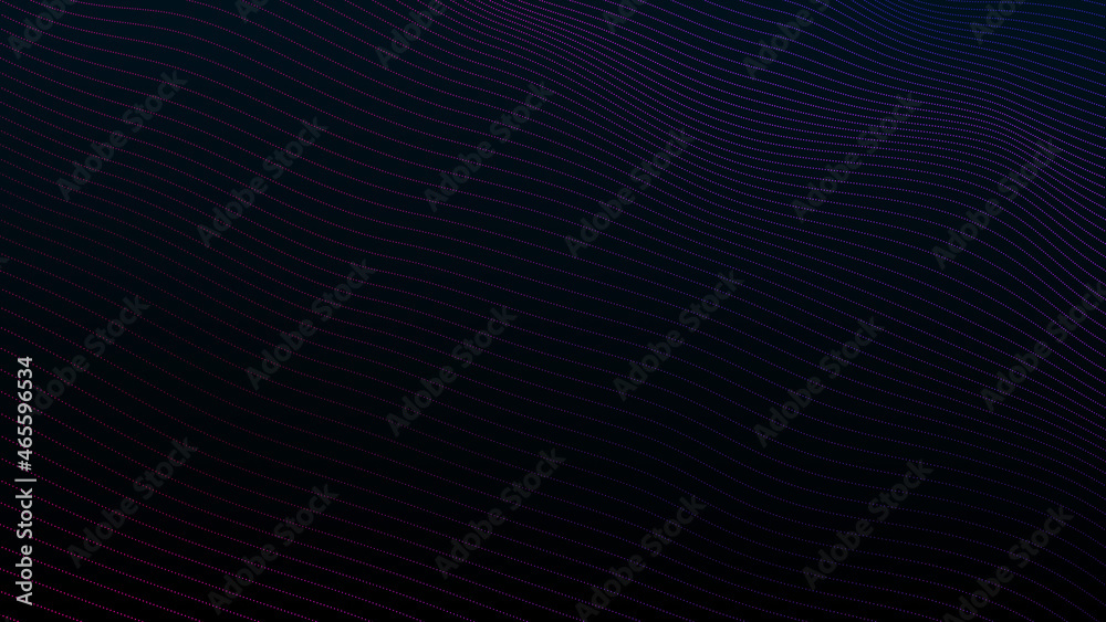 Abstract gradient wave dots background. Technology big data background. Motion of digital data flow. Big data wave. Futuristic wave. Cyber or technology background