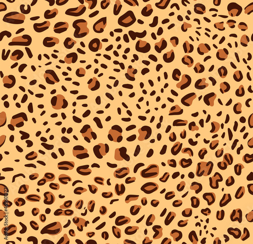 Leopard seamless pattern. Stylized spotted leopard skin background for fashion, print, wallpaper, fabric.