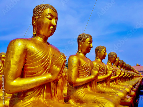 Monks, disciples of the Buddha, Buddhist memorial park, Thailand