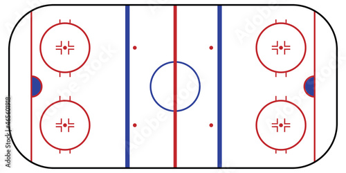Hockey Rink Clipart Set - Color
