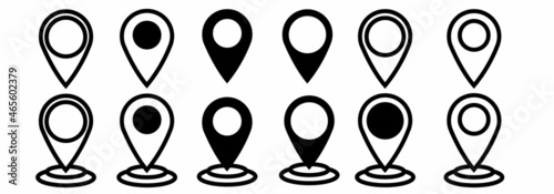 Maps pin. Location map icon.