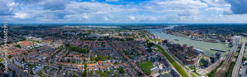 Fototapeta Naklejka Na Ścianę i Meble -  Aerial view around the city Dordrecht in the netherlands on a sunny day in summer