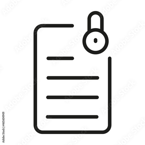 Document Outline Vector Icon. Illustration Of A Stroke Vector On A White Background. From App And Website.