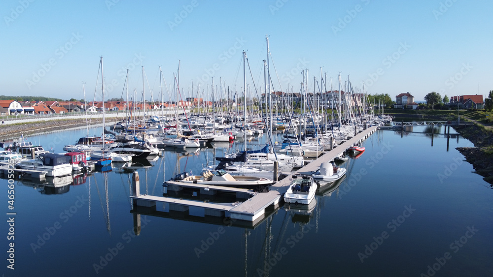 View on yacht harbour in Wemeldinge, Zeeland, Netherlands