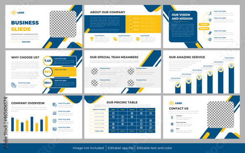 Business Slide PowerPoint Template Design or Company Profile