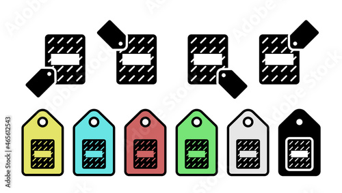 Grain, groats, pack vector icon in tag set illustration for ui and ux, website or mobile application