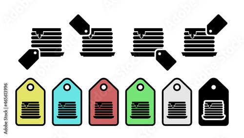 Pancakes, food, desert vector icon in tag set illustration for ui and ux, website or mobile application