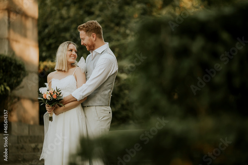 Young newlywed couple