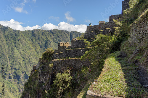 View from hiking Huayna Picchu in Peru