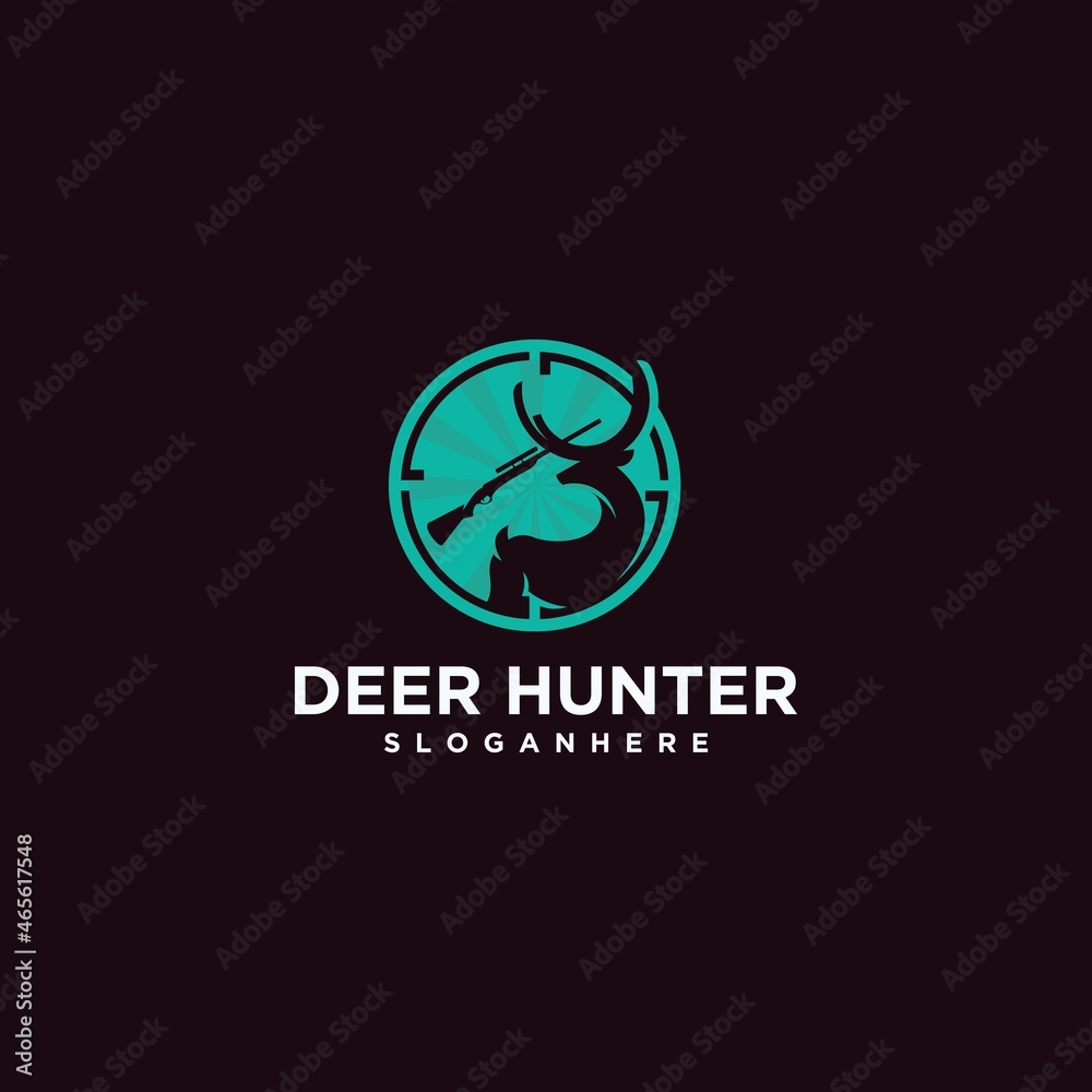 Deer hunting club logo design template vector silhouette of deer head deer hunting club, hunting club logo template Deer hunting club logo design template vector silhouette of deer head deer hunting club, hunting club logo template