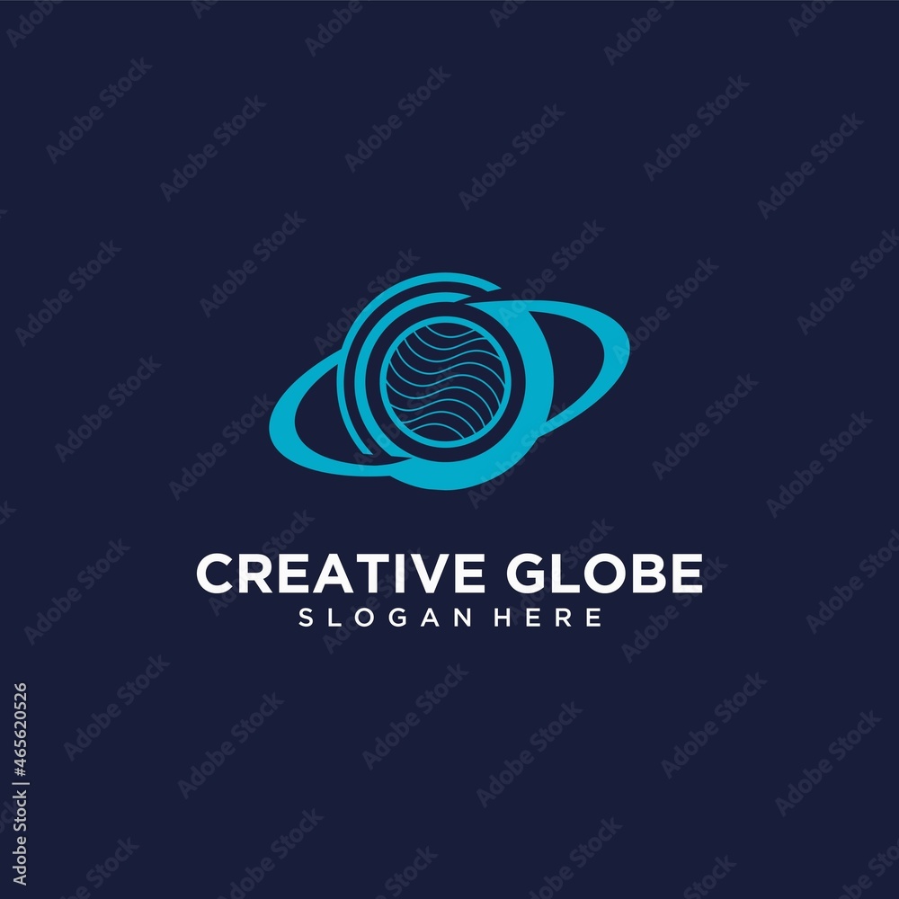 Technology planet logo design vector template, planet data negative space style, planet logo technology design template Technology planet logo design vector template, planet data negative space style, planet logo technology design template