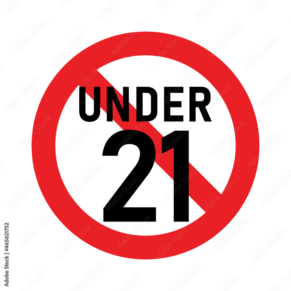 21 plus sign. Twenty one. For adults only. Age restrictions, censorship. Icon for content, movies, alcohol, night clubs and bars. 21 plus sign. Twenty one. For adults only. Age restrictions, censorship. Icon for content, movies, alcohol, night clubs and bars.