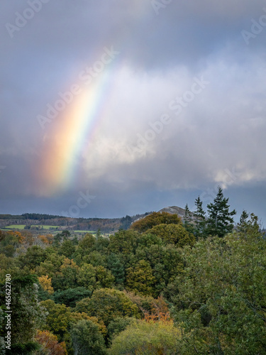 Rainbow in a Stormy Sky Over Carrickgollogan and Knockink Wood, Enniskerry