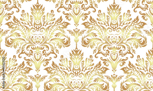 Vintage ornate background in baroque style. Seamless pattern. Wallpaper, textile design. Elegant floral ornament. Vector illustration.
