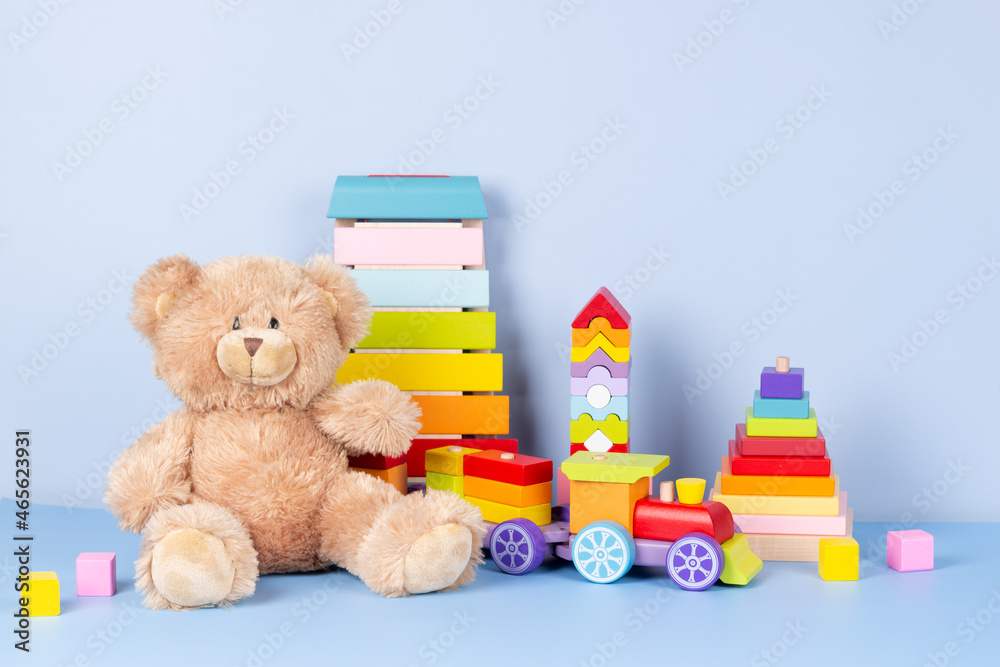 rainbow colored teddy bears