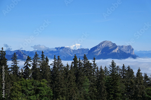 Vue sur le Mont-Blanc depuis le plateau de la Molière dans le Vercors © Patricia