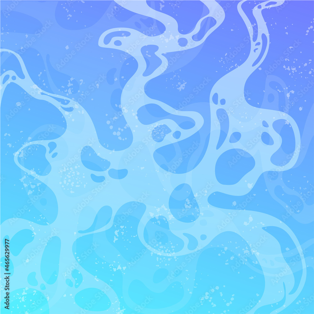 Vector texture of the water surface. Cartoon style. Cute landscape illustration. The water in the pool. Overhead view. Vector illustration of the background of nature.