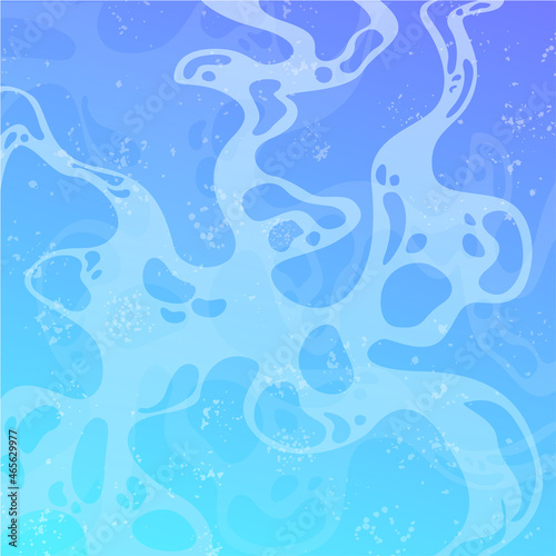 Vector texture of the water surface. Cartoon style. Cute landscape illustration. The water in the pool. Overhead view. Vector illustration of the background of nature.