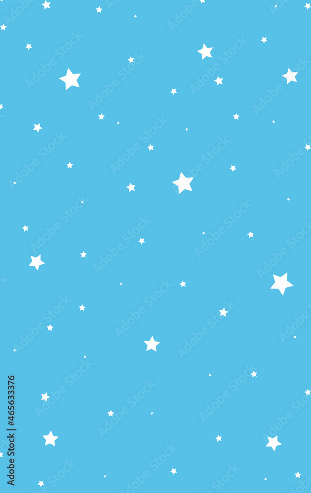 Starry background. Scandinavian seamless pattern with stars. White stars isolated on blue. Vector illustration Starry background. Scandinavian seamless pattern with stars. White stars isolated on blue. Vector illustration