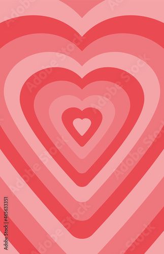 Vector background from hearts. Vector illustration of a pink background. Flat